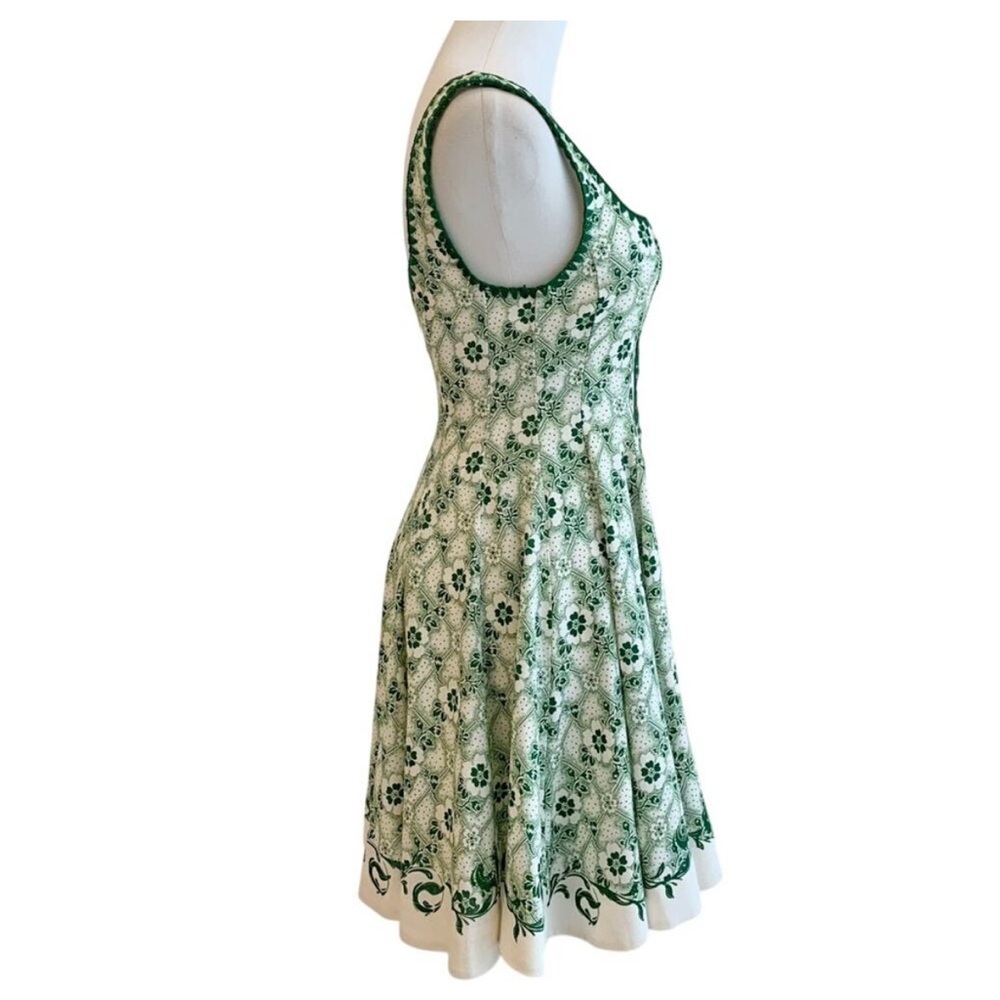 Alemais Olive Printed Linen & Cotton Minidress Size 4 - Picture 7 of 7